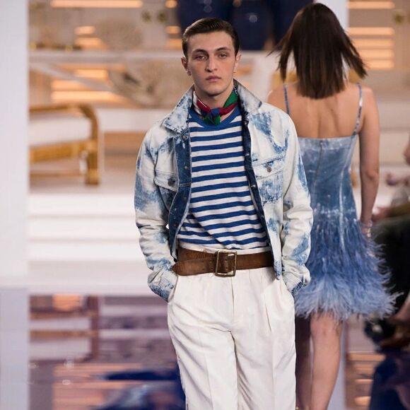 Ralph Lauren 2011 Sample Kristina Acid Wash Stretch Denim Strapless Dress - Picture 12 of 16